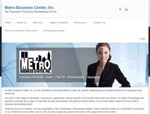 Tablet Screenshot of metrocenterinc.com